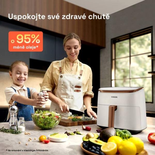 Cosori TurboBlaze Pro horkovzdušná fritéza 6.2l,  bílá6