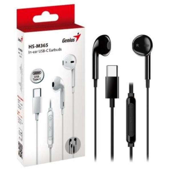 GENIUS sluchátka HS-M365 headset,  mikrofon,  USB-C,  černá1
