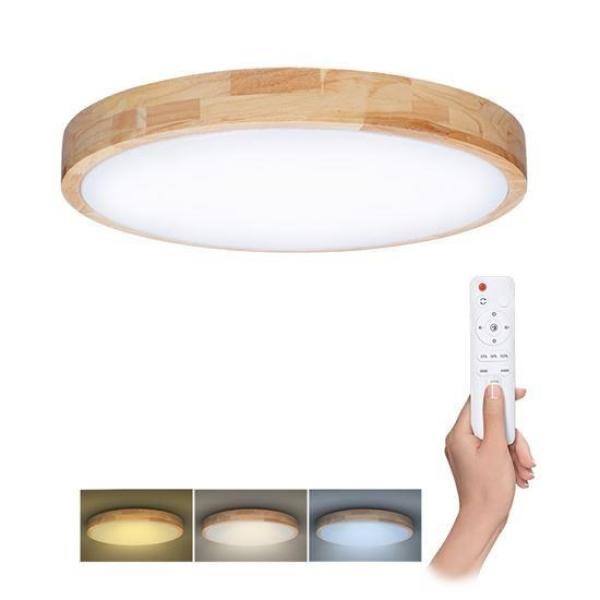 Solight LED osvětlení s dálkovým ovladačem Solid Oak,  60W,  4200lm,  51cm,  změna chromatičnosti,  stmívatelné