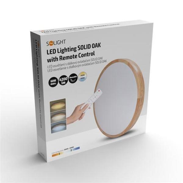 Solight LED osvětlení s dálkovým ovladačem Solid Oak,  60W,  4200lm,  51cm,  změna chromatičnosti,  stmívatelné2