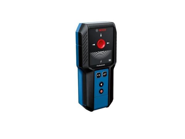 Bosch GMS 120-27 detektor, 2× baterie 1,5 V LR6 (AA), identifikace materiálu