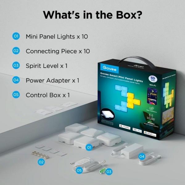Govee Smart mini RGBIC panely - 10ks6