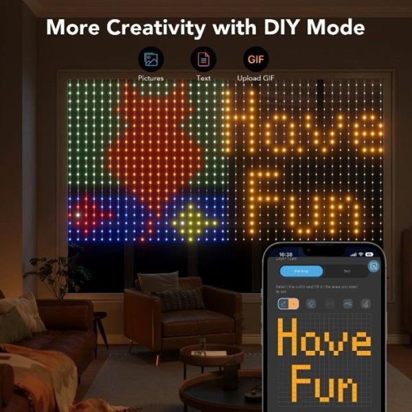 Govee Netflix RGBIC Curtain Light 400 LED - 1, 5 x 1, 5m9