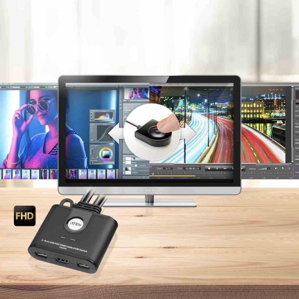 ATEN 2-port HDMI KVM USB mini3