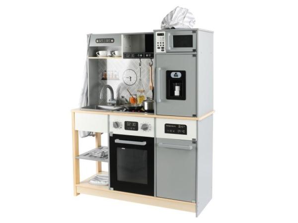 Dětská dřevěná kuchyňka s rozšířeným příslušenstvím + textilní set ZDARMA - moderní design4