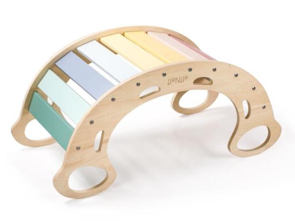 Dřevěná montessori houpačka 5v1 - pastel (NOVINKA)