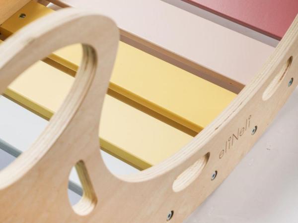 Dřevěná montessori houpačka 5v1 - pastel (NOVINKA)5