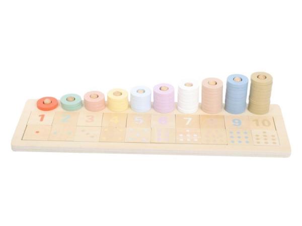 Dřevěné nasazovací montessori počítadlo