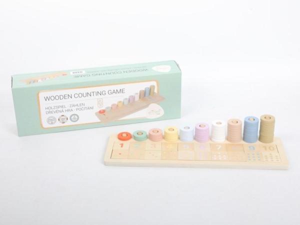 Dřevěné nasazovací montessori počítadlo1