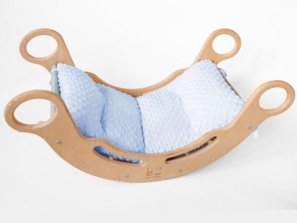 Potah na Montessori houpačku 5in1 - minky,  Modrá