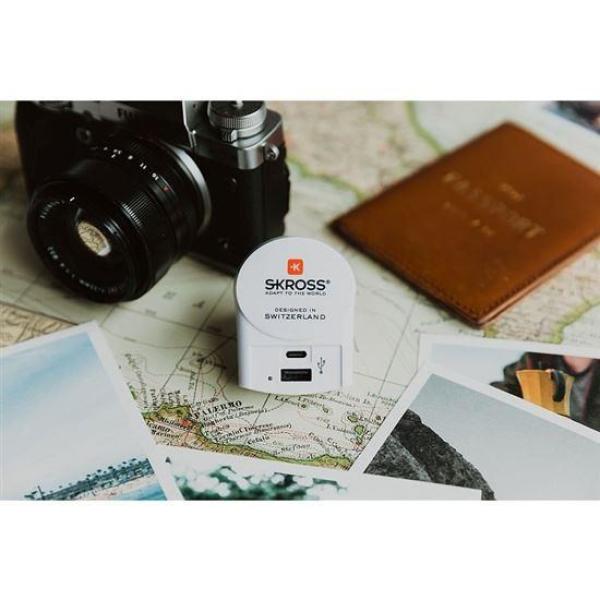 SKROSS USB A+C nabíjecí adaptér EU, 27W, typ C5