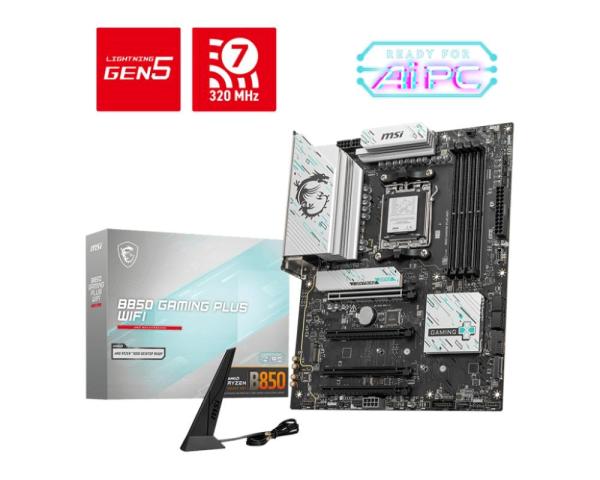 MSI MB Sc AM5 B850 GAMING PLUS WIFI,  AMD B850,  4xDDR5,  1xDP,  WiFi,  ATX