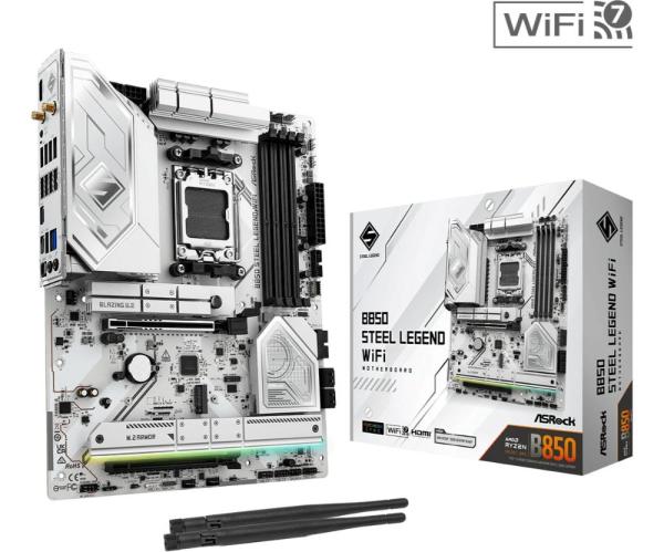 ASRock MB Sc AM5 B850 Steel Legend WiFi,  AMD B850,  4xDDR5,  1xHDMI,  WiFi,  ATX