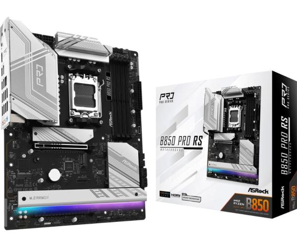 ASRock MB Sc AM5 B850 Pro RS,  AMD B850,  4xDDR5,  1xUSB-C,  1xHDMI,  ATX