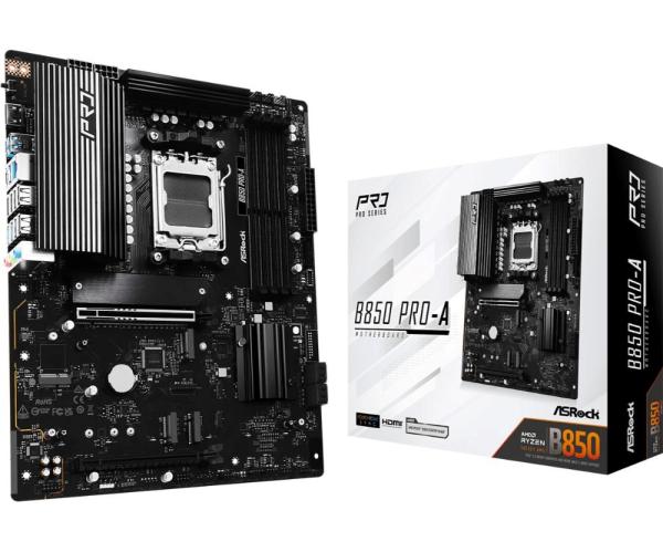ASRock MB Sc AM5 B850 Pro-A,  AMD B850,  4xDDR5,  1xUSB-C,  HDMI,  ATX