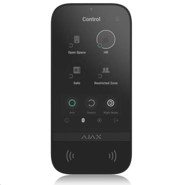 Ajax KeyPad TouchScreen (8EU) ASP black (58454) Bezdrátová dotyková klávesnice s IPS obrazovkou1