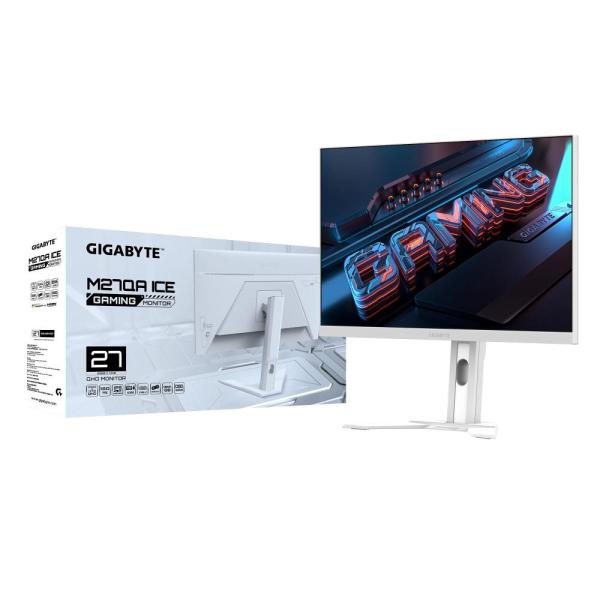 GIGABYTE LCD - 27" Gaming monitor M27QA ICE,  SS IPS,  2560x1440 QHD,  180Hz,  1000:1,  350cd/ m2,  1ms,  2xHDMI,  1xDP7