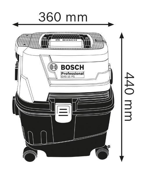 Bosch GAS 15 PS vysavač na suché a mokré vysávání1