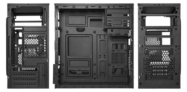 VeinX case Chant CH25M Micro Tower,  bez zdroje,  2x USB3.0,  2x USB2.0,  černá2