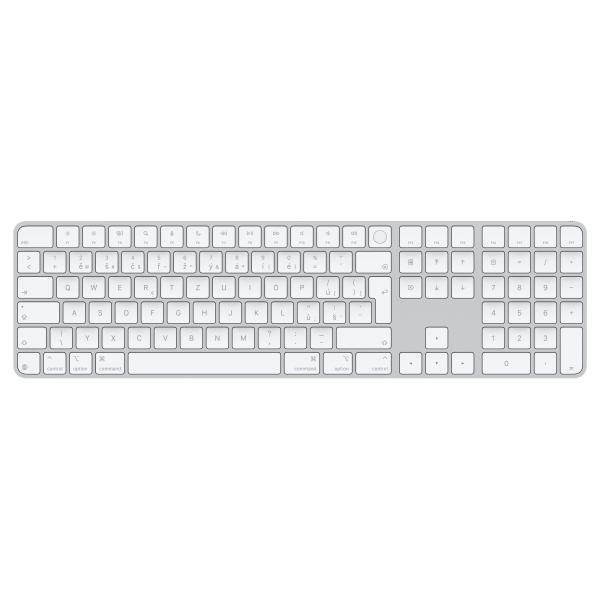 Apple Magic Keyboard (2024) w Touch ID and Numeric Keypad - Czech - White Keys