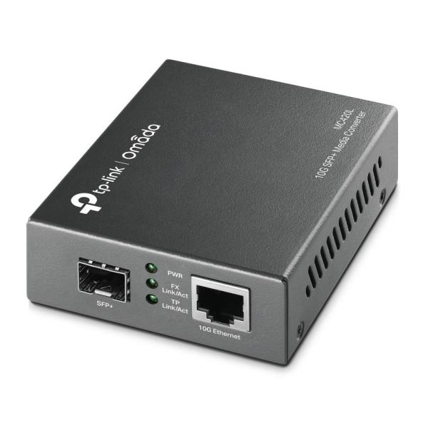 TP-Link OMADA MC420L media konvertor (1x10GbE,  1xSFP+,  MM/ SM,  550nm/ 1310nm,  550m/ 20km)