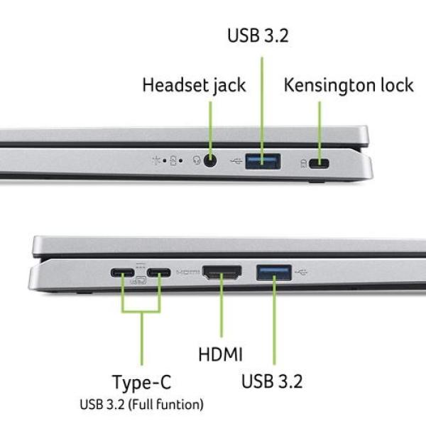 ACER NTB Aspire Go Spin 14 (AGSP14-31PT-C2S7),N150,14"WUXGA,8GB,512GB SSD,Intel Graphics,W11H,Silver11