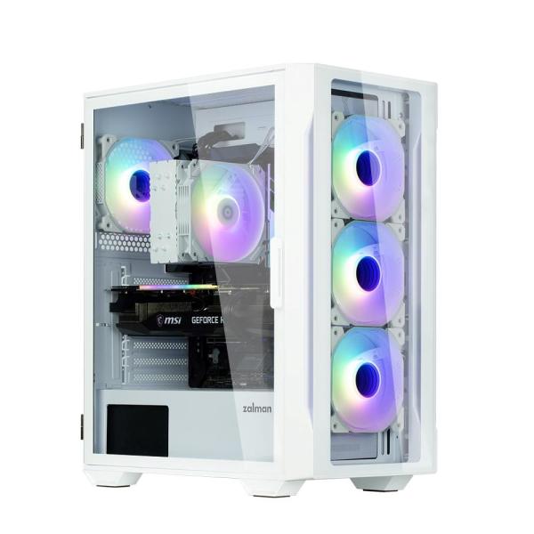 ZALMAN case I3 NEO TG,  Mid Tower,  ATX,  2xUSB 3.0,  1xUSB 2.0,  4x 120mm RGB Fan,  bílá2