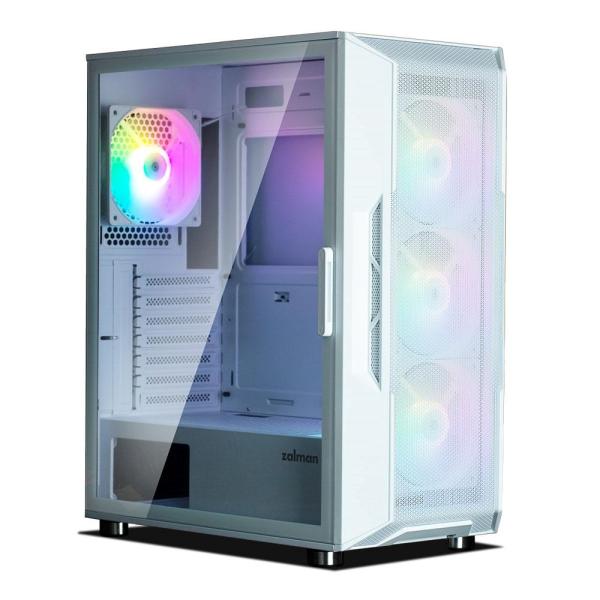 ZALMAN case I3 NEO, Mid Tower, ATX, 2xUSB 3.0, 1xUSB 2.0, 4x 120mm RGB Fan, bílá2