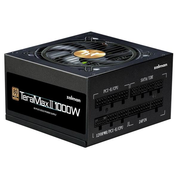 ZALMAN zdroj TeraMax II,  1000W,  120mm,  80Plus Gold,  Plně Modulární,  ATX 3.0,  černá