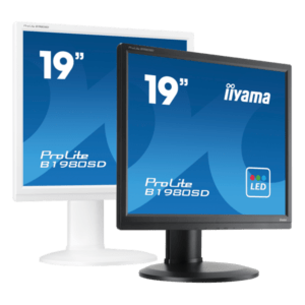iiyama ProLite/ B1980D-W5/ 19"/ TN/ 1280x1024/ 60Hz/ 5ms/ White/ 3R