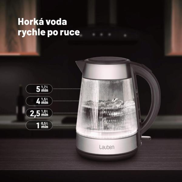 Lauben Glass Electric Kettle 17GG - Poškozený obal (Komplet)4