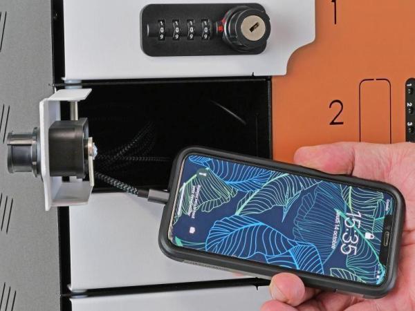 PORT Naotic Tabisafe S30, nabíjecí stanice pro 30 smartphonů do 7", USB-C, individuální skříňky se zámkem4