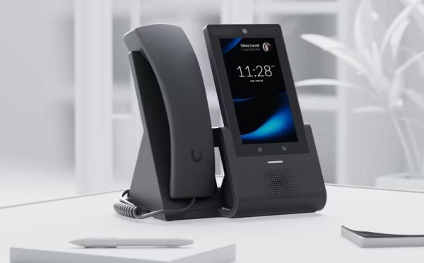 Ubiquiti Next-generation desktop smartphone for UniFi Talk, featuring a 5" touch display and seamless integration with U