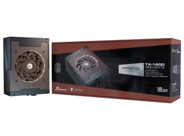 NOCTUA zdroj Seasonic 1600W PRIME TX-1600 NE, 120mm, 80+ TITANIUM, ATX 3.1