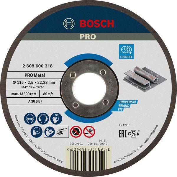 Bosch řezací kotouč PRO Metal, 115 × 2, 5 × 22, 23 mm, oSa