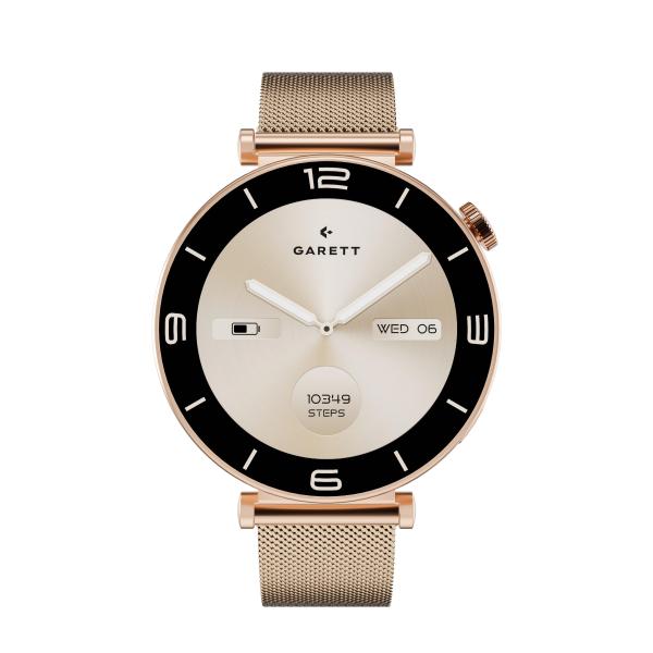 Garett Smartwatch ROSE zlatá,  Mesh steel2