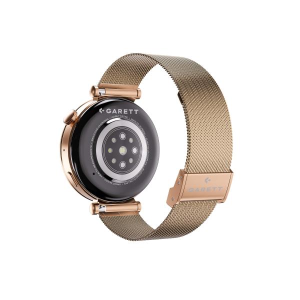 Garett Smartwatch ROSE zlatá,  Mesh steel5