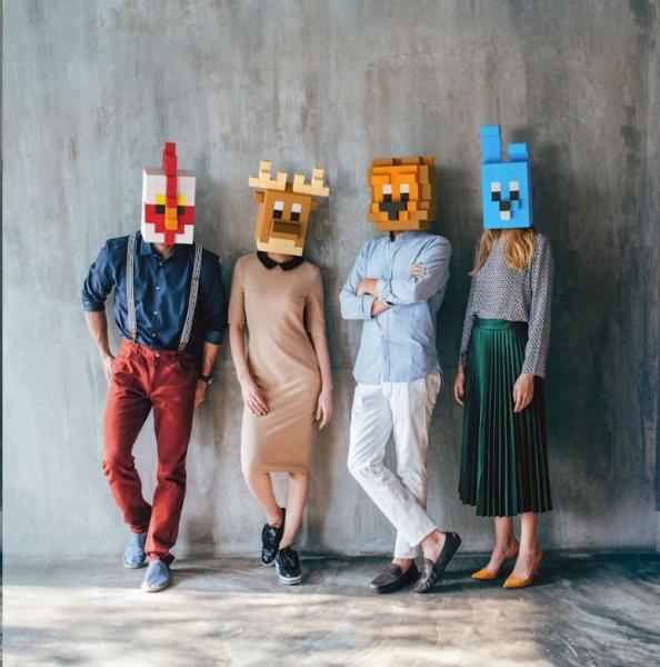 Pixio Voxart - Cubeheads - Redheads, Smart Pixel3