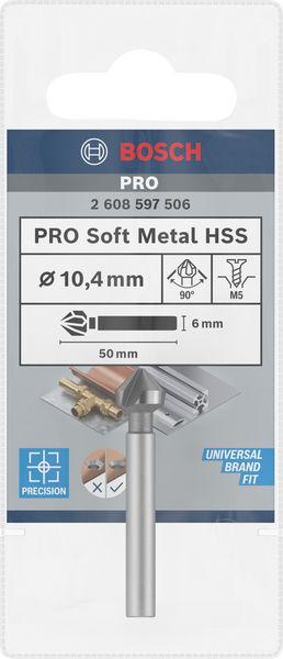 Bosch záhlubník PRO Soft Metal HSS, 10, 4 × 50 mm, M52