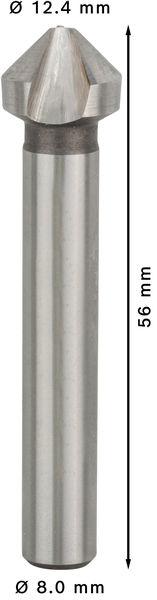 Bosch záhlubník PRO Soft Metal HSS, 12, 4 × 56 mm, M61