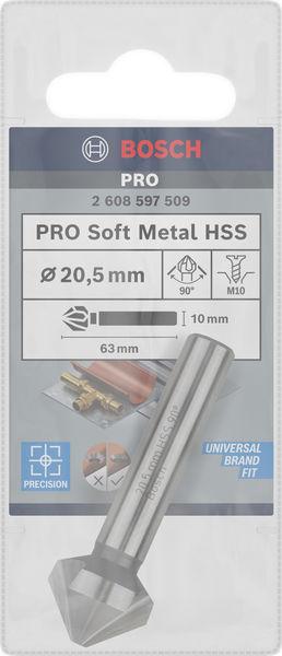 Bosch záhlubník PRO Soft Metal HSS, 20, 5 × 63 mm, M102