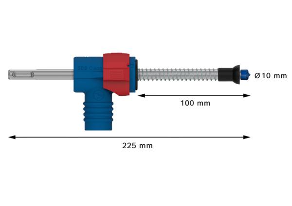 Bosch sada vrtáků do betonu EXPERT SDS Clean plus-8X, 10 × 100 × 225 mm1