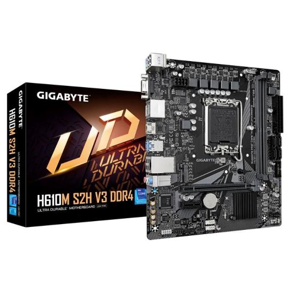 BAZAR - GIGABYTE MB Sc LGA1700 H610M S2H V3 DDR4,  Intel H610,  2xDDR4,  2xDP,  1xHDMI, 