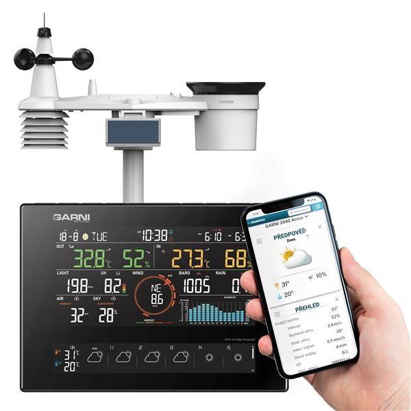 BAZAR - GARNI 2040 Arcus 2GEN - meteorologická stanice s 24hodinovou /  10denní předpověd - Poškozený obal (Komplet)1