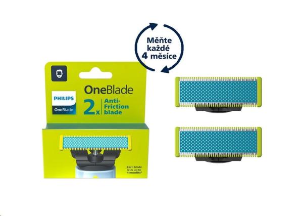 Philips OneBlade QP225/ 50 náhradní břit,  2 kusy,  anti-friction