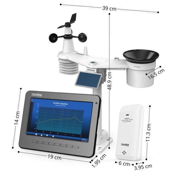 BAZAR - GARNI 3015 Arcus - Wi-Fi meteorologická stanice - 2. generace - Rozbaleno (Komplet)3