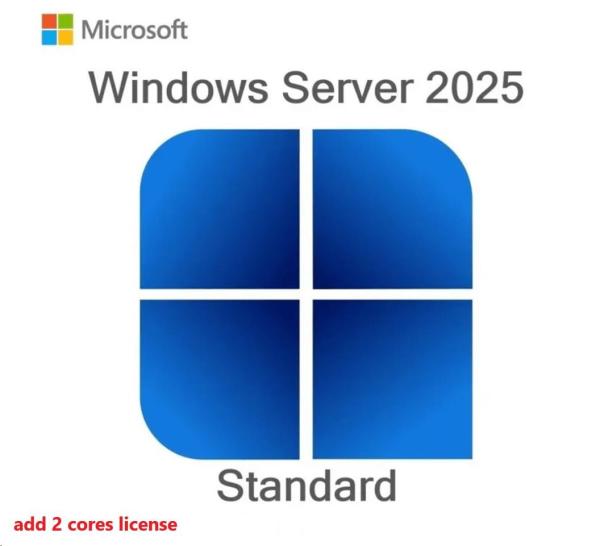 DELL_CAL Microsoft_Windows Server 2025 Standard Edition Add License2CORE NO MEDIA KEY Cus Kit