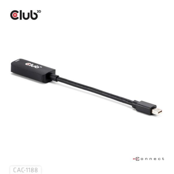 Club3D Adaptér miniDP 1.4 na HDMI,  4K120Hz nebo 8K60Hz HDR10+,  M/ F,  9cm4