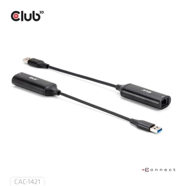 Club3D Adaptér USB-A na RJ45,  5Gb,  24cm2
