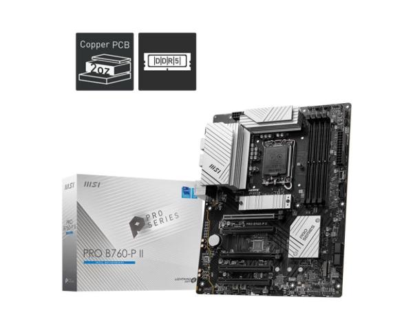 MSI MB Sc LGA1700 PRO B760-P II, Intel B760, 4xDDR5, 1xDP, 1xHDMI